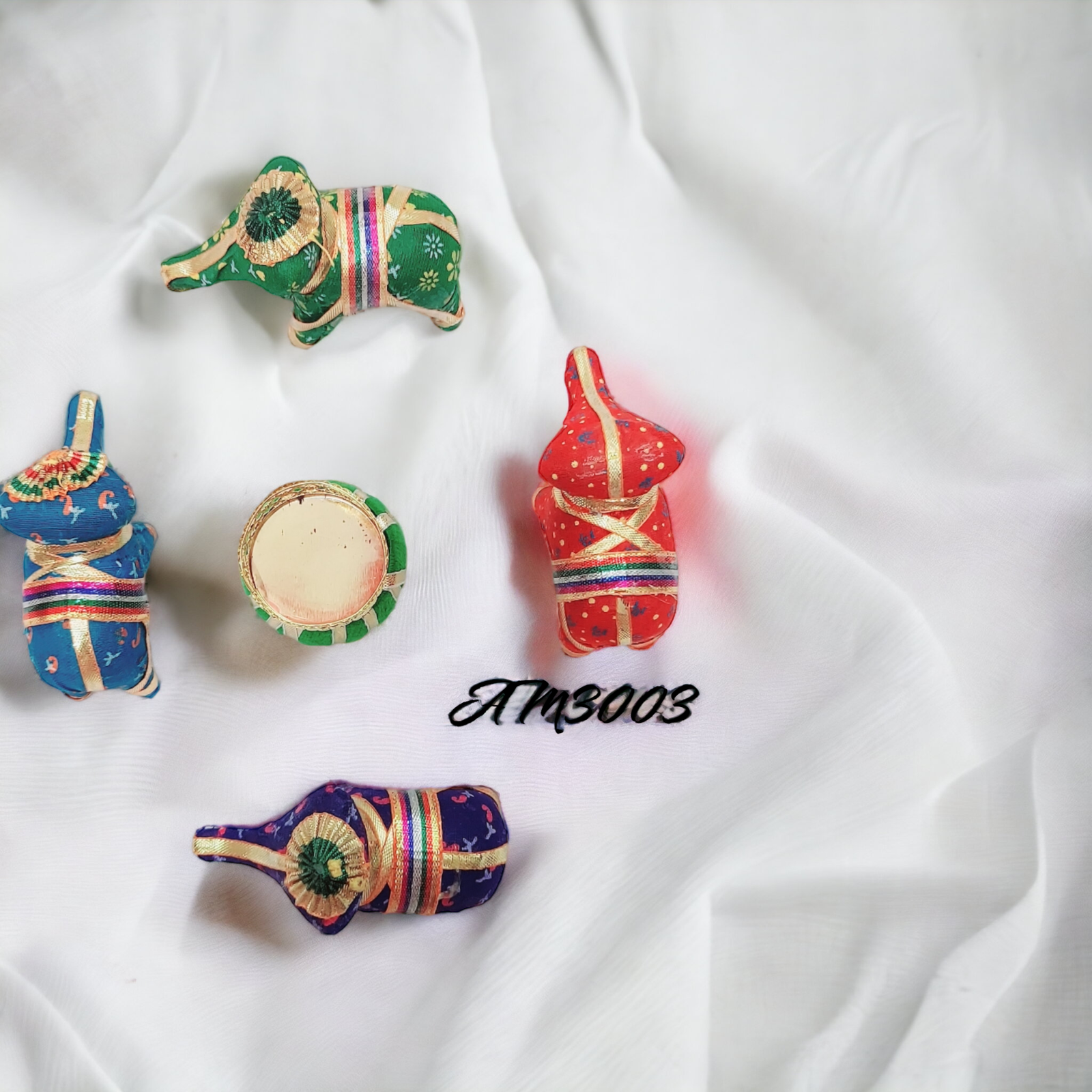 ELEPHANT T-LIGHT RING HOLDER SET OF 5 WITHOUT CANDLE